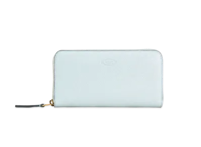 TOD'S Wallet In Leather "Light Blue/Grey"