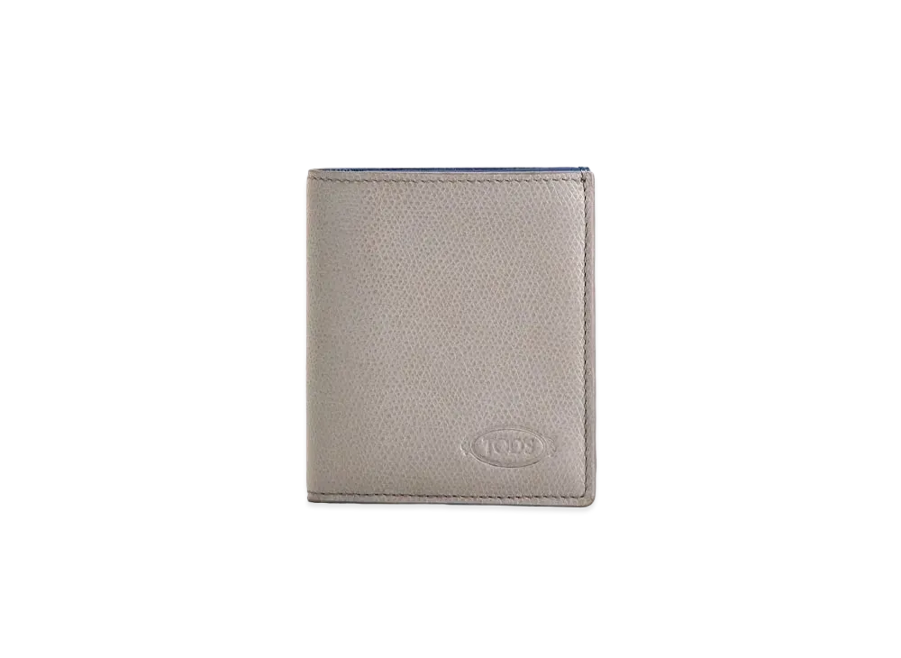 TOD'S Wallet In Leather "Grey/Blue"