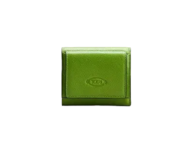 TOD'S Wallet In Leather "Green/Yellow"