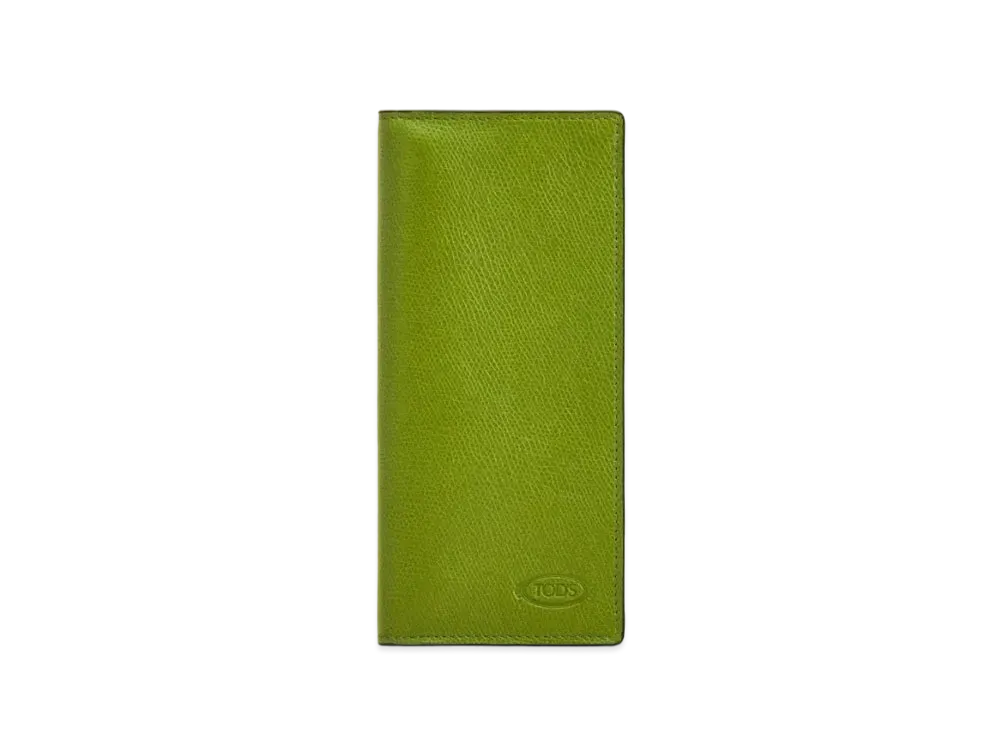 TOD'S Wallet In Leather "Green/Yellow"