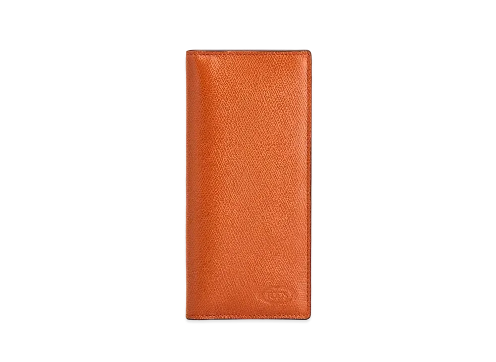 TOD'S Wallet In Leather "Orange/Blue"