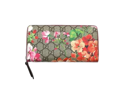 GUCCI GG Blooms Zip Around Wallet "Antique Rose"
