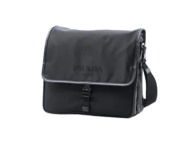 PRADA Tracolla Con Pattina Tessuto Saffi Messenger Bag "Black"