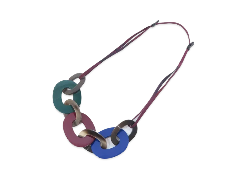 Hermes Dip Dye Necklace "Multi"