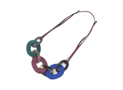 Hermes Dip Dye Necklace "Multi"