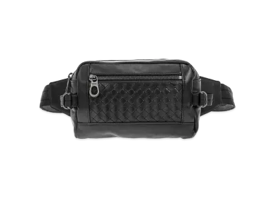 Bottega Veneta Intrecciato Waist Bag "Black"
