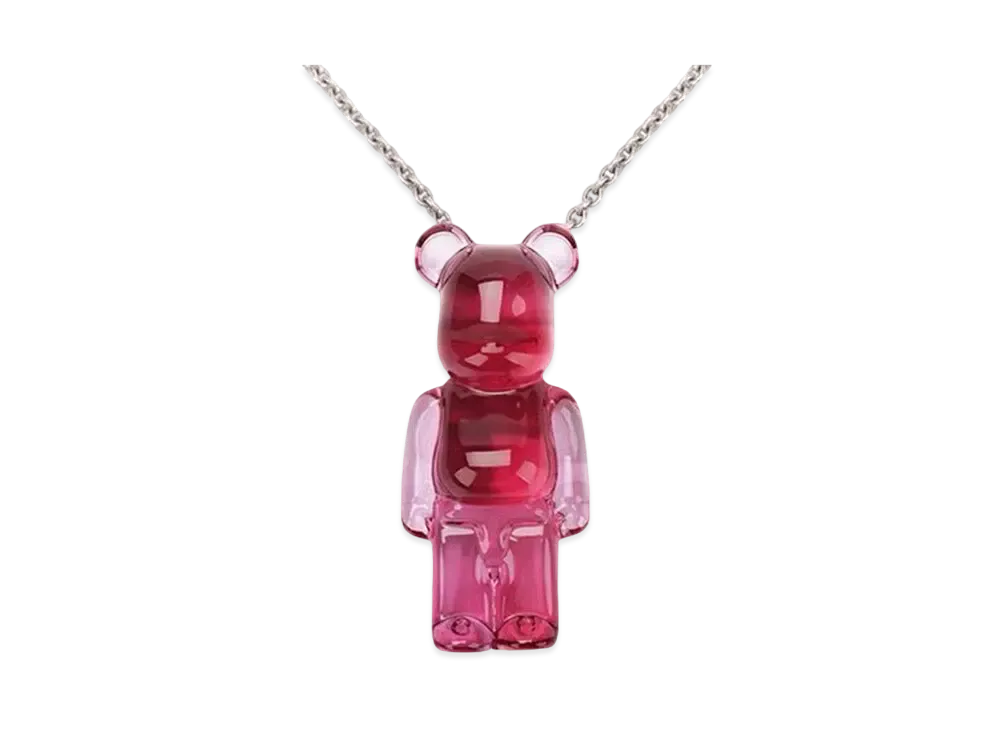 Bearbrick Baccarat Long Necklace Peony "Pink"