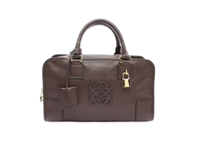 LOEWE Amasona Handle Bag "Dark Brown"
