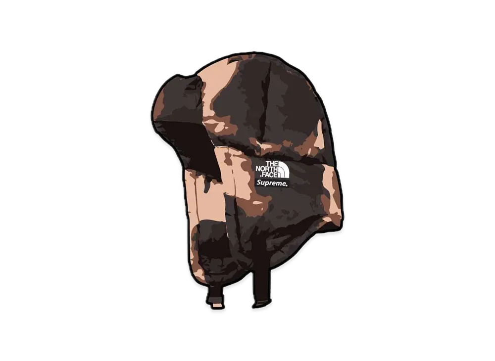 Supreme x The North Face Bleached Denim Print Nuptse Trooper