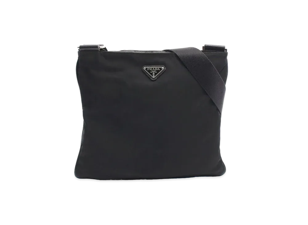 PRADA Nylon Shoulder Bag "Black"