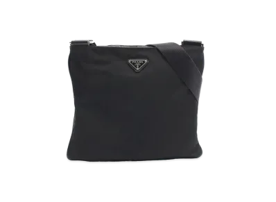 PRADA Nylon Shoulder Bag "Black"
