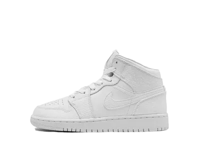 Nike GS Air Jordan 1 Mid "Triple White"
