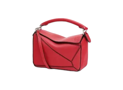 LOEWE Mini Puzzle Bag In Classic Calfskin "Pomodoro"