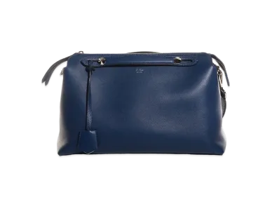 FENDI Calfskin By The Way Boston Bag Medium "Navy"