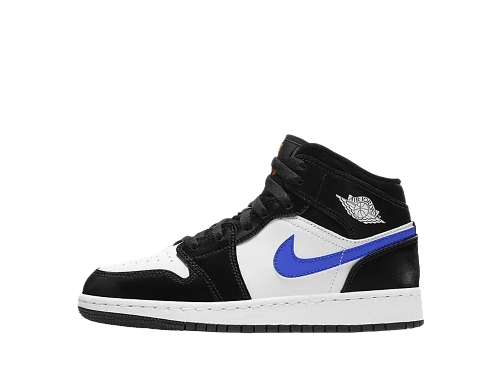 Nike GS Air Jordan 1 Mid "Black Racer Blue White"