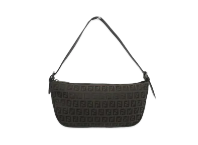FENDI Zucca Canvas Shoulder Bag "Brown"