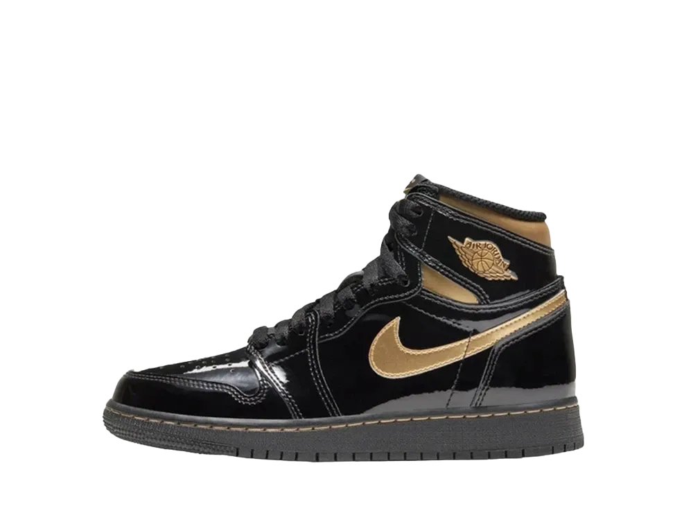 ナイキ GS エアジョーダン1 レトロ ハイ OG "ブラック メタリック ゴールド" (2020)