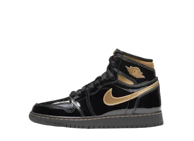 ナイキ GS エアジョーダン1 レトロ ハイ OG "ブラック メタリック ゴールド" (2020)