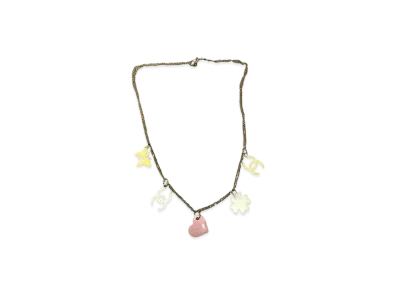 CHANEL Coco Mark Heart Butterfly Necklace