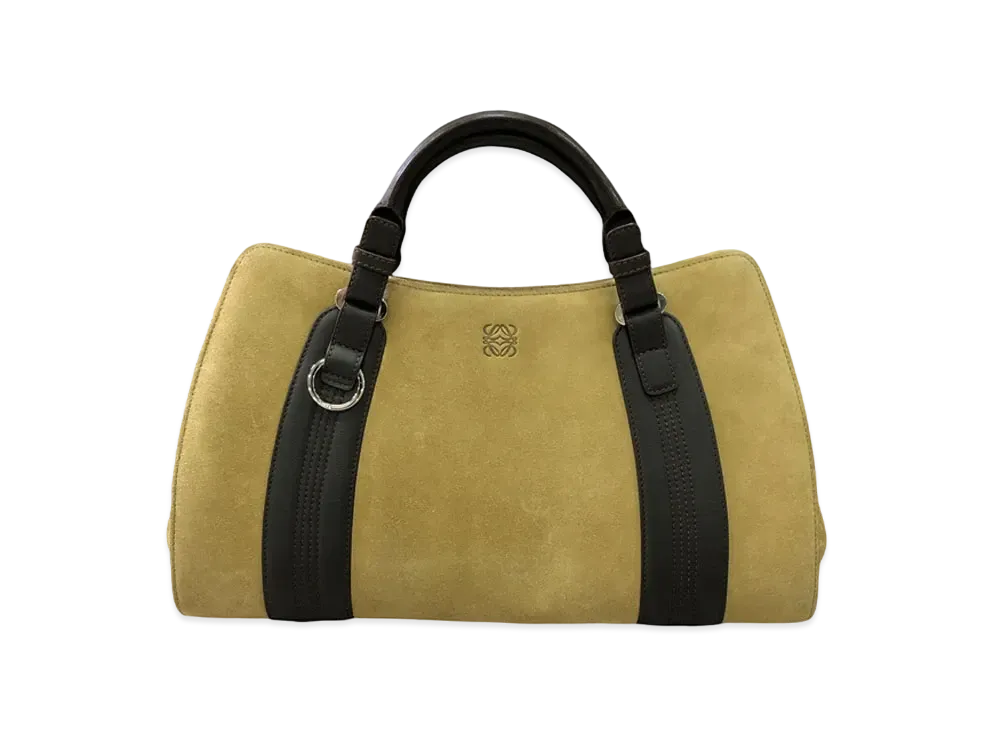 LOEWE Anagram Suede Handbag "Beige"