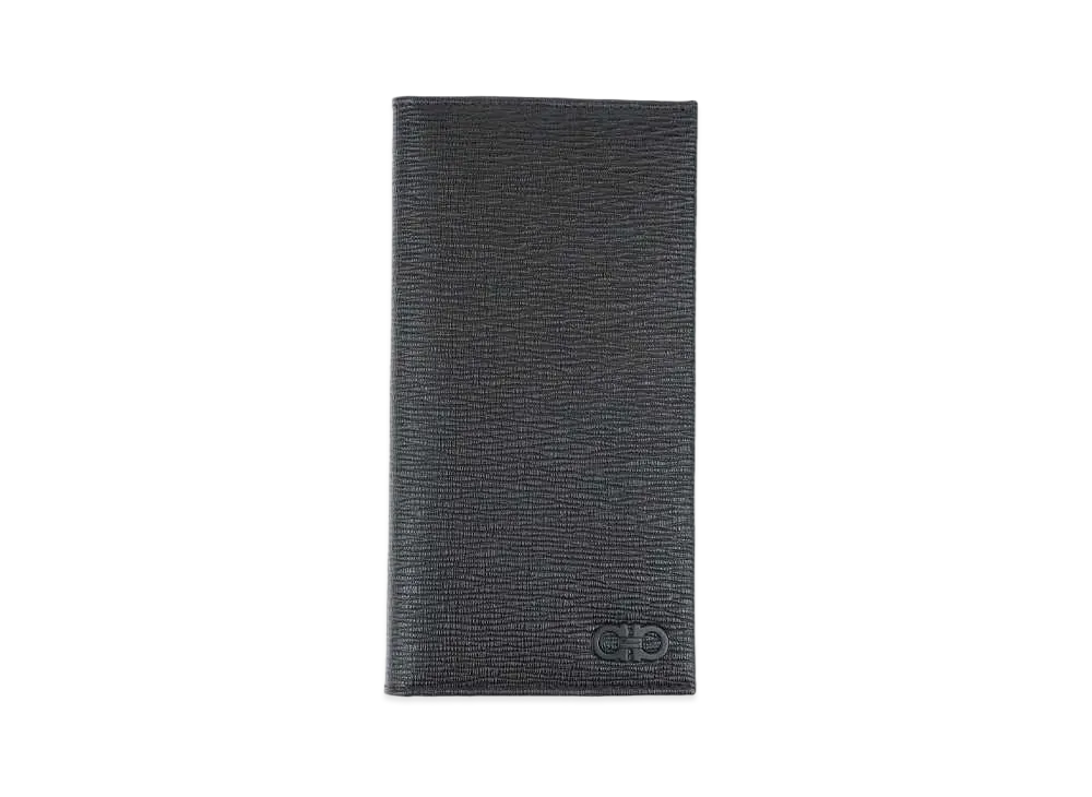 Salvatore Ferragamo Gancio Leather Wallet "Black"