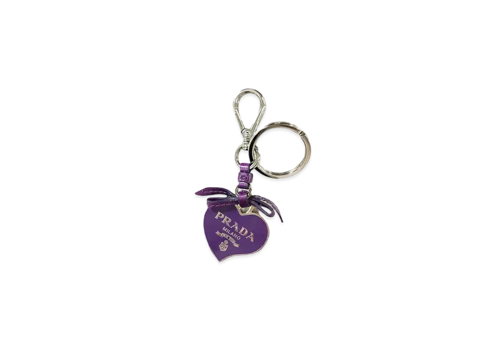 プラダ ハート キーリング "パープル"