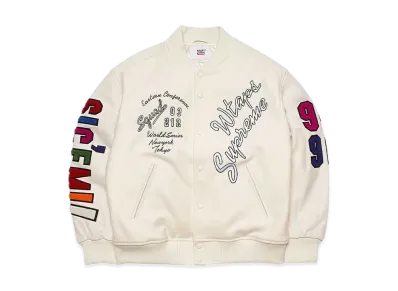 Supreme / WTAPS Varsity Jacket "White"