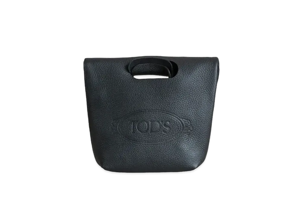 TOD'S Shopping Tote In Leather Mini "Black"