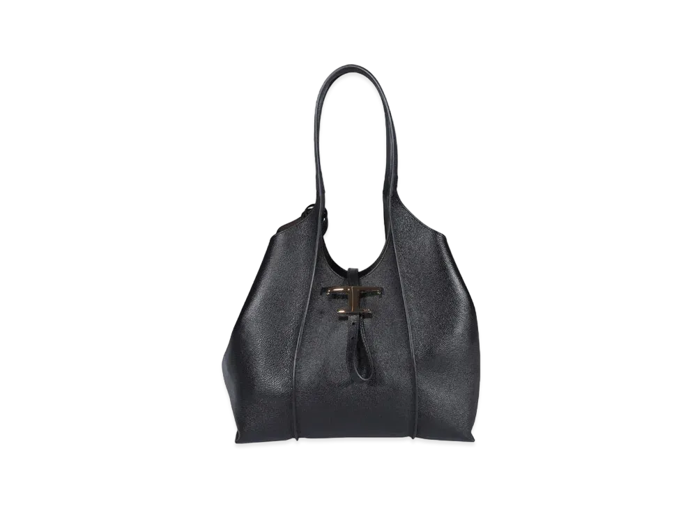 TOD'S Timeless Shopping Bag In Leather Small "Black"