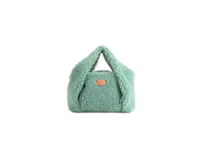 TOD'S Shirt Shopping Bag In Sheepskin Mini "Green"
