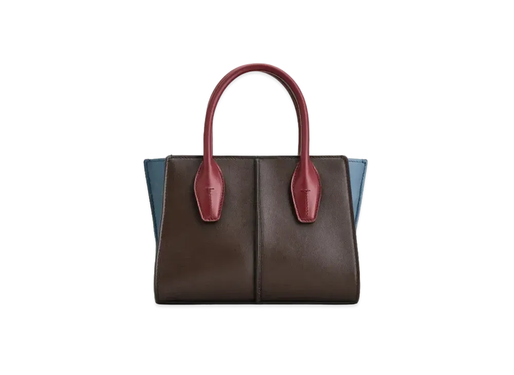 TOD'S Holly Bag Mini "Brown/Light Blue/Burgundy"
