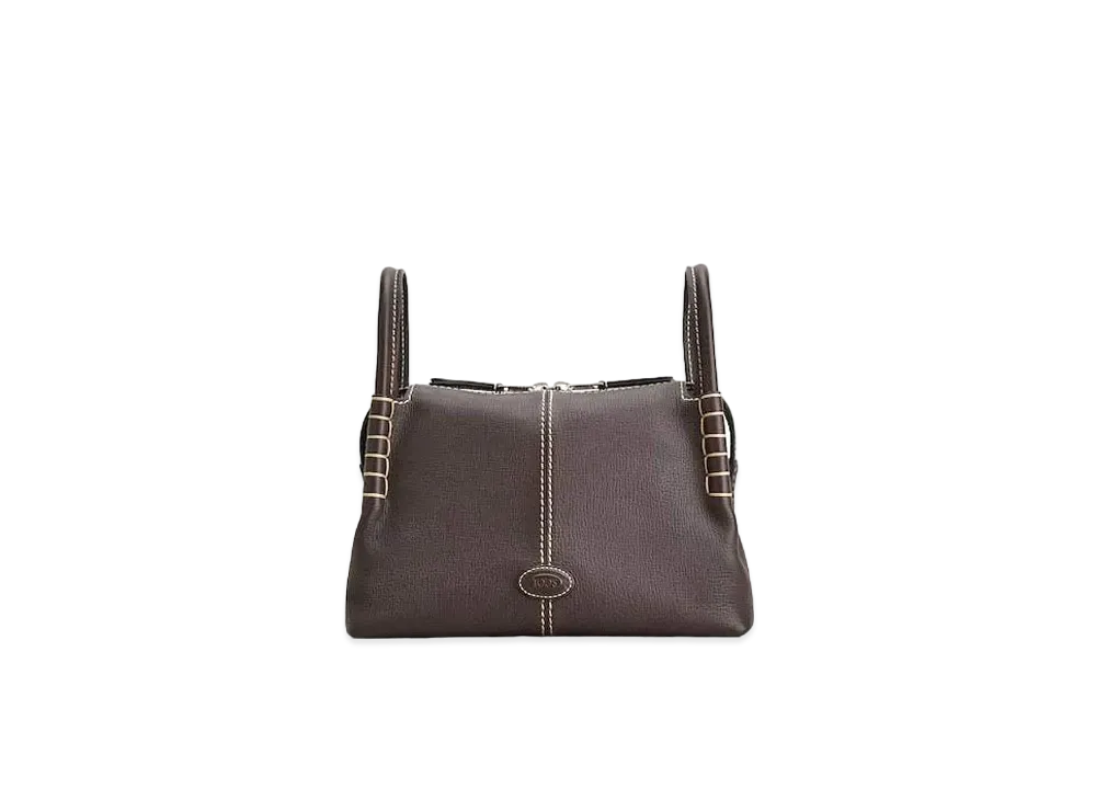 TOD'S Boston Bag In Leather Small "Brown"