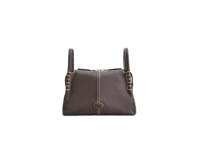 TOD'S Boston Bag In Leather Small "Brown"