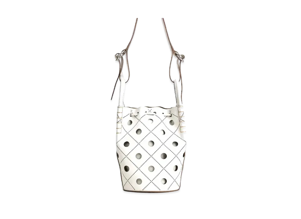 TOD'S Leather Bucket Bag Mini "White"