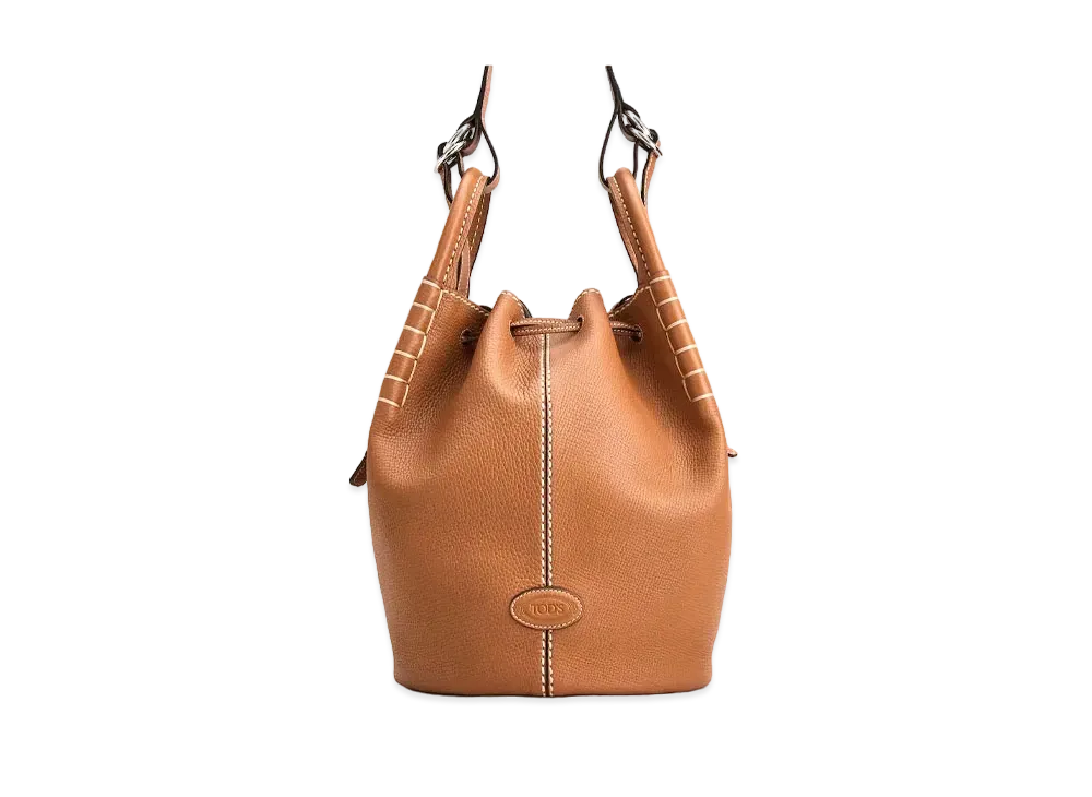 TOD'S Bucket Bag In Leather Medium "Brown"
