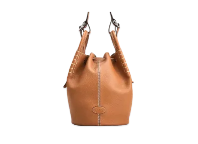 TOD'S Bucket Bag In Leather Medium "Brown"