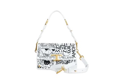 TOD'S Timeless Leather Shoulder Bag Mini "White/Black"