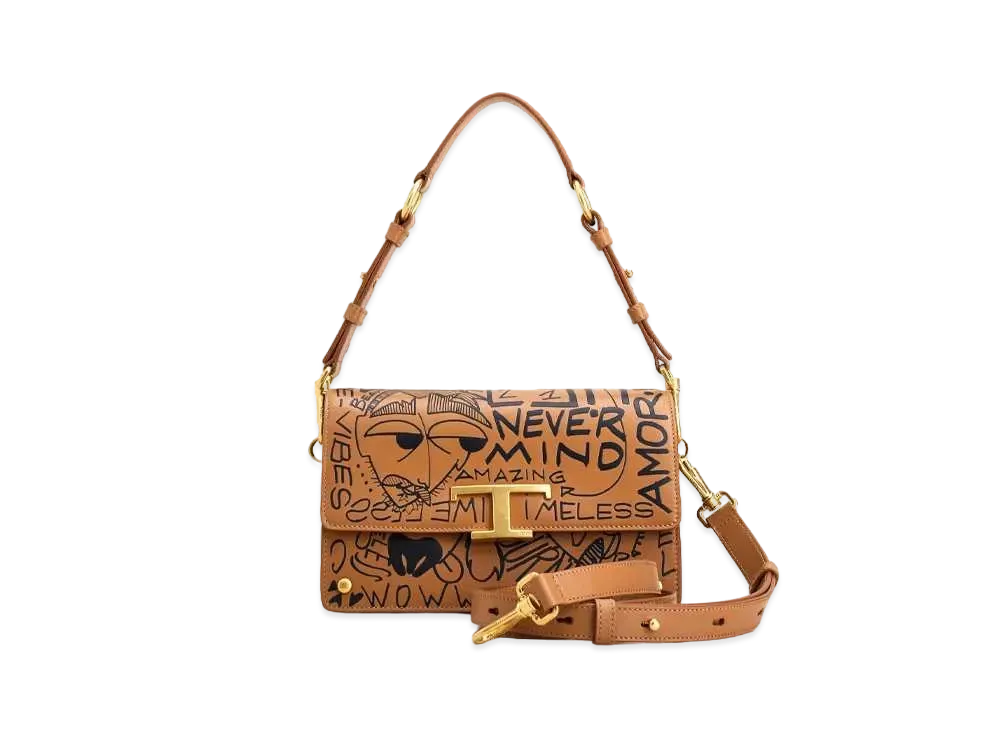 TOD'S Timeless Leather Shoulder Bag Mini "Brown"