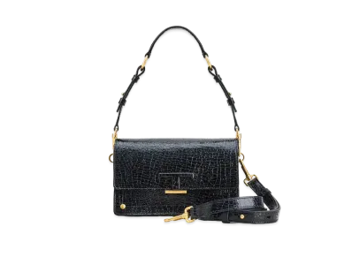 TOD'S T Timeless Crossbody Bag Mini In Patent Leather "Black"