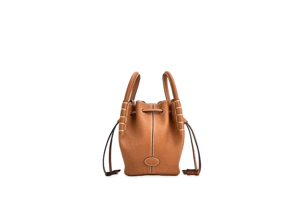 TOD'S Bucket Bag In Leather Micro "Brown"
