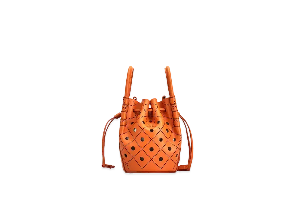TOD'S Leather Bucket Bag Micro "Orange"