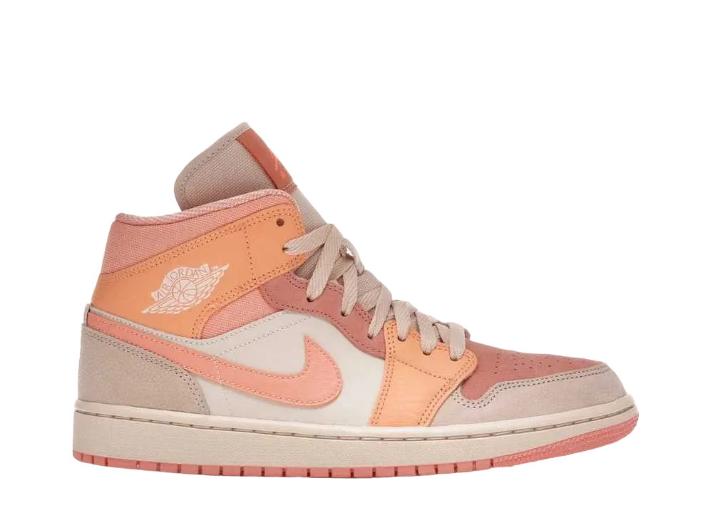 ナイキ ウィメンズ エアジョーダン1 ミッド "アプリコット オレンジ"