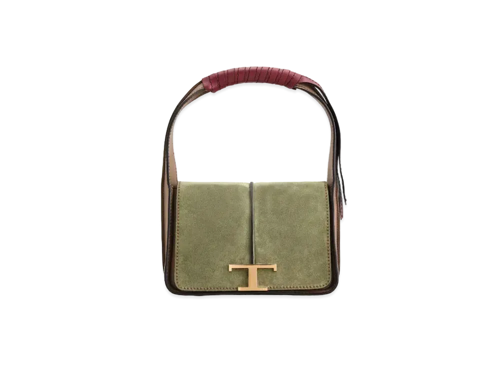 TOD'S Timeless Bag Mini In Suede "Green"