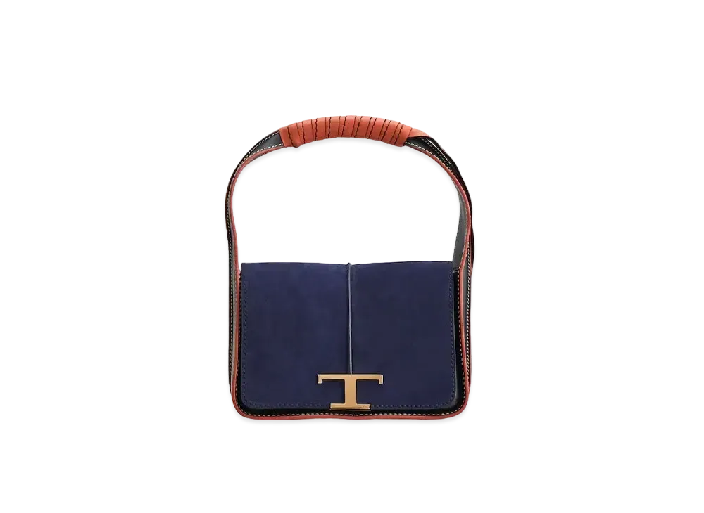 TOD'S Timeless Bag Mini In Suede "Blue"