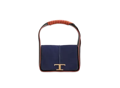 TOD'S Timeless Bag Mini In Suede "Blue"