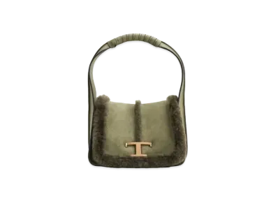 TOD'S Timeless Bag Mini In Sheepskin "Green"