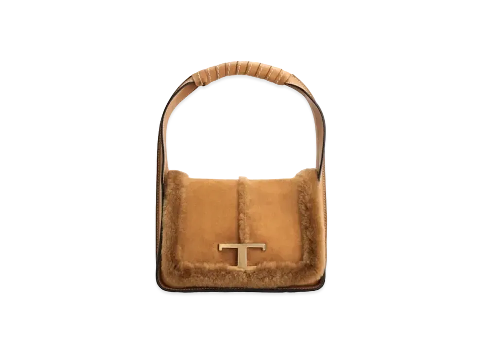 TOD'S Timeless Bag Mini In Sheepskin "Brown"