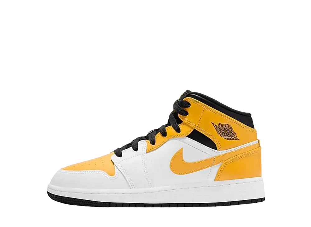 ナイキ GS エアジョーダン 1 ミッド SE "ユニバーシティ ゴールド"