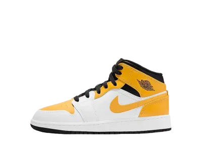 ナイキ GS エアジョーダン 1 ミッド SE "ユニバーシティ ゴールド"