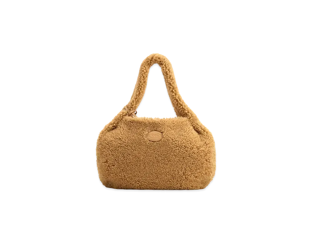TOD'S Shirt Hobo Bag In Sheepskin Small "Beige"